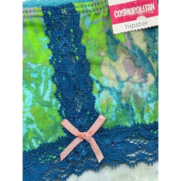 Cosmopolitan Women's Hipster Panties 8/XL - Psychedelic Camo & Lace Trim NWT! - Picture 3 of 9